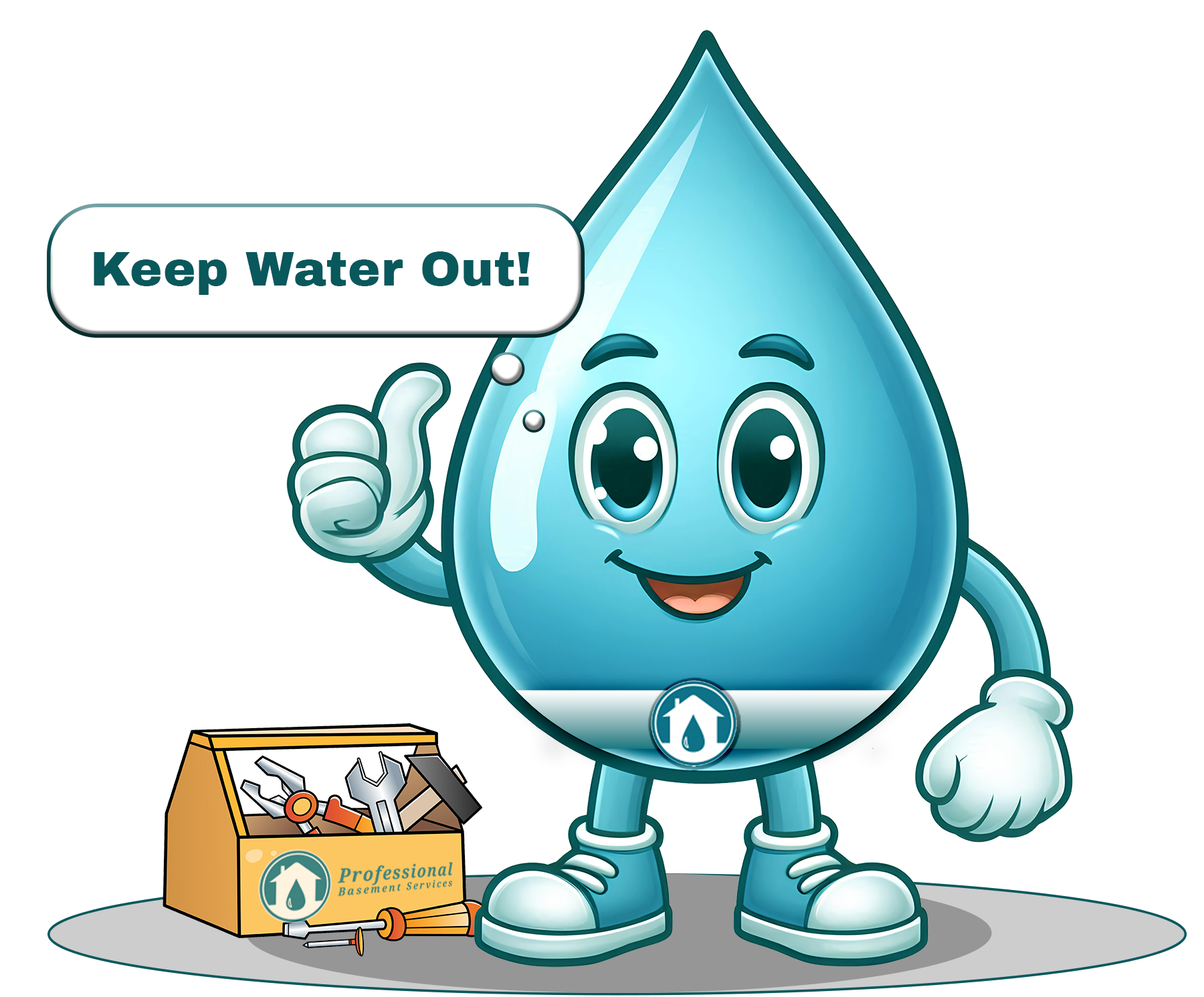 Professional Basement Services Mascot Professional Basement Services Mascot